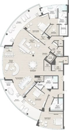 the floor plan for an apartment with three bedroom and two bathroom areas, including one living room