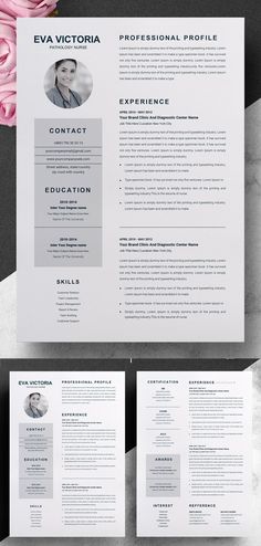 two resume templates on top of each other, one with a photo and the other with