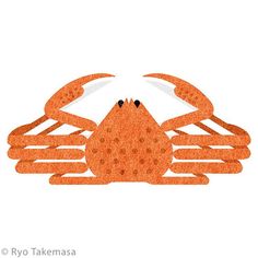 an orange crab with two large claws on it's back