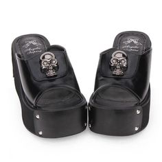 Gothic Heels, Women Platform Sandals, High Heel Slippers, Belly Piercing, High Heel Wedges, Cosplay Shoes, Dark Gothic