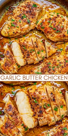 Easy Stovetop Chicken, Stovetop Chicken, Lasagna Rollups, Garlic Butter Chicken, Garlic Butter Sauce, Dinner Healthy, Think Food, Chicken Dishes Recipes