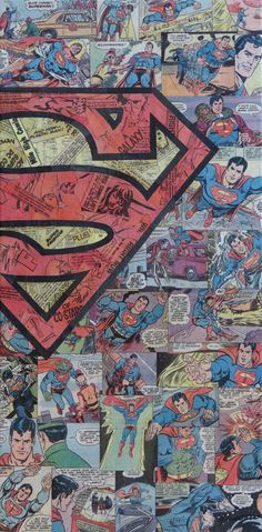 an image of superman comics collaged together