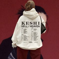 Keshi World Tour Hoodie, Keshi Hell Heaven Tour Hoodie, Keshi Hell Heaven World Tour Hoodie Nike World Tour Hoodie, World Tour Shirt Design, Tour Merch Design, Merch Ideas Products, Keshi Merch, Live Nation, Merch Design, Merch Ideas, Sweaters Hoodies