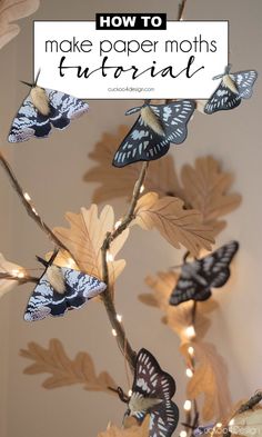 In this easy paper moth tutorial, I'm showing you how I made several paper moths on clips as unique seasonal decor (moth templates included)....