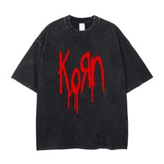 Korn tee classic fit made from pure cotton designed to rest comfortably around your shoulders , Korn fan and enthusiast must buy . Oversized Cotton Grunge T-shirt, Red Cotton Grunge T-shirt, Oversized Grunge Cotton T-shirt, Summer Cotton Shirt With Logo Print, Oversized Cotton T-shirt In Grunge Style, Band Merch Cotton Tops With Logo Print, Cotton Short Sleeve Grunge Tops, Grunge Cotton Crew Neck T-shirt, Cotton Band Merch Tops With Letter Print