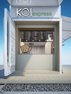 the koi express booth is open to let customers know what's in it