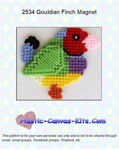 a colorful bird made out of crochet is featured in this brochure