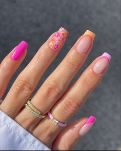 Spring Acrylic Nails, Simple Gel Nails, Summery Nails, Her Nails, Cute Gel Nails, Nails 2023, Acrylic Nails Coffin Short, Summer Acrylic Nails, Short Acrylic Nails Designs