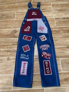 Aggie Overalls, Merica Monday, Homecoming Jeans Ideas, Homecoming Jeans, Homecoming Overalls, Pride Wear, Senior Overalls, Jeans Ideas, Senior Stuff