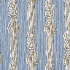 several ropes that are connected together on a blue and white background