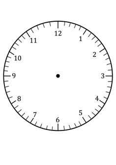 a black and white drawing of a clock face with the time at twelve o'clock