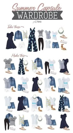 Perfect Capsule Wardrobe, Mode Tips, Mode Hippie, Capsule Wardrobe Outfits, Fashion Capsule Wardrobe, Summer Capsule, Clothes And Shoes