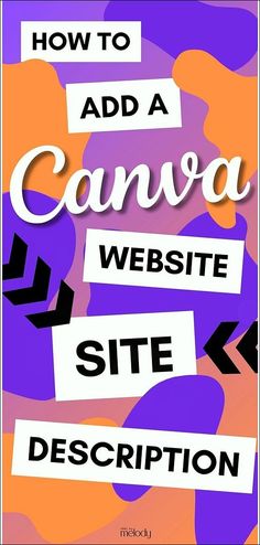 how to add a canvas website site description