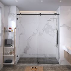 SL4U Glass Shower Doors Double Shower Glass Door, Half Shower Glass Door, Frameless Slider Shower Doors, Shower Doors Black, Shower Barn Door, Shower Doors Sliding, Shower Doors Frameless, Shower Sliding Door, Sliding Shower Doors