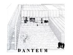 an architectural drawing of the interior of a building