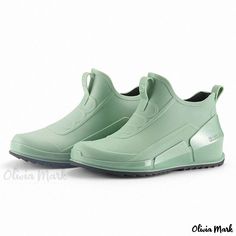 Olivia Mark - Low-Cut Waterproof Rain Shoes for Women's Work Rain Boots For Women, Short Rain Boots, Womens Office, Ankle Rain Boots, Wellies Boots, Rain Shoes, Wear Green, Water Shoes, Boots For Women