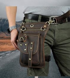 Camel Style, Bag Hook, Style Rock, Handbags Casual, Leather Belt Bag, Belt Style, Crossbody Messenger Bag