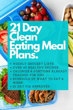 the 21 day clean eating meal plans