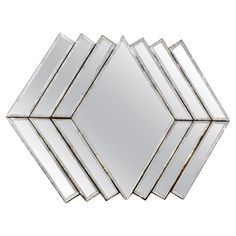 a set of four mirrors sitting next to each other