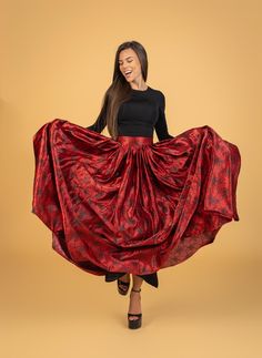 🎃🕷️ Spider Skirt | Halloween Skirt | Red Satin Skirt | Fancy Long Satin Skirt 🕷️🎃 Welcome to Secret Garden by Svetla! 🍂✨ Unveil your mysterious, elegant side with this stunning Spider Web Skirt--perfect for your Halloween festivities or any time you want to turn heads. 👀 This long, flowing red satin skirt is a true statement piece, combining spooky vibes with timeless elegance. The luxurious satin fabric drapes beautifully, making it perfect for both casual and formal occasions. Whether yo Spider Skirt, Red Satin Skirt, Long Satin Skirt, Fancy Skirts, Halloween Skirt, Skirt Satin, Halloween Festivities, Red Skirt, Spooky Vibes