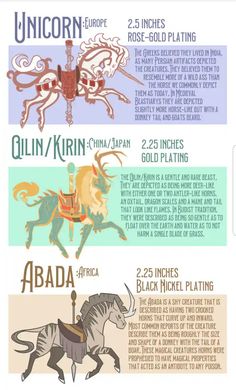 four different types of horses and their names