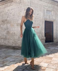 Green Formal Dresses, Fall Wedding Guest, Wedding 2024, Dress Inspo, Party Dresses For Women, Wedding Outfit, Strapless Dress Formal, Wedding Guest, Dress Skirt