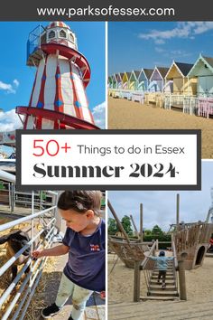 a collage of photos with the words 50 things to do in essex summer 2012