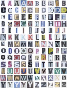 the alphabet is made up of different letters and numbers, including one letter in each