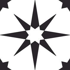 an abstract black and white star design