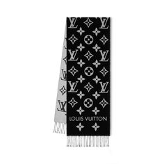 LOUIS VUITTON® - Lv Essential Scarf - Black Lv Scarf, Louis Vuitton Scarf, Louis Vuitton Official Website, Leather Denim, Louis Vuitton Official, Monogram Bag, Buckle Shoes, Silver Jewelry Fashion, Fall Accessories