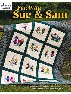 a book with an image of a quilt on it