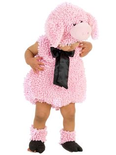 Baby/Toddler Squiggly Pig Costume - costumes.com Funny Baby Halloween Costumes, Farm Animal Costumes, Pig Halloween Costume, Pig Costume, Pig Halloween, Play Farm, Party City Costumes, Pig Costumes