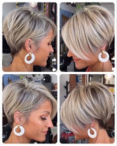 Balayage Short, Pixie Bob Haircut, Haircut Short, Pixie Haircut For Thick Hair, Short Hair Trends, Messy Short Hair, Growing Out Short Hair Styles, Bangs Short, Caramel Highlights