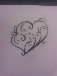 a drawing of two hearts in the shape of a heart