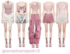 Mango Shorts, Kpop Concert, Vest Crop Top, Sims Four, Friend Anime, Korean Girl Fashion