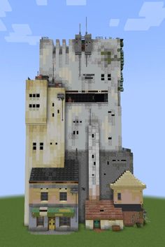 an image of some buildings in minecraft