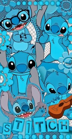 the stitchers are all blue and have different faces