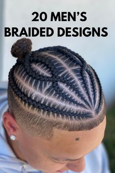 Discover 20 latest men's braided designs making waves this season.  #MALEBRAIDSDESIGNS #MALEBRAIDSSTYLES Short Hair Braids Men Black, Stitch Braids Male, Half Head Braids Men, Twist Styles For Boys, Stitch Braids With Design Men, Black Men Braid Styles, Braided Hair For Men, Men’s Braided Designs, Boys Cornrow Hairstyles Kids