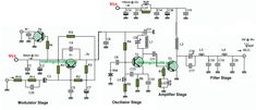 the circuit diagram for an amplifier system