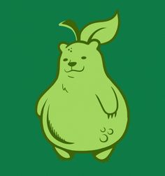 an image of a cartoon rabbit with green background