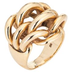 Vintage Tiffany & Co 'Woven' dome ring crafted in 14 karat yellow gold (circa 1980s to 1990s). The domed band features a visually striking woven design and makes a great statement on the hand. Weighing 16.8 grams the ring has a weighty feel on the finger. The medium rise band (8.5mm - 0.33 inches) sits comfortably on the finger. It is ideal worn alone or stacked. The ring is in very good condition and was lightly cleaned and polished. Particulars: Weight: 16.8 grams Stones: N/A Size & Measuremen Gold Tiffany, Akoya Pearl Earrings, S Ring, Vintage Tiffany, Dome Ring, Purple Band, Modern Ring, Tiffany And Co, Woven Design