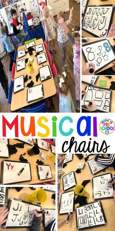 Letter Musical Chairs for Preschool 13 Club Games, Pocket Of Preschool, Prek Literacy, Literacy Activities Preschool, September Crafts, Reception Activities, Musical Chairs, Writing Centers, Indoor Recess