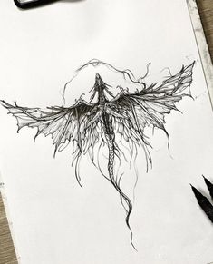 a drawing of a leaf with roots on it