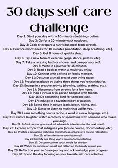 #self-care challenge#30 days Hygge Challenge 30 Day, 30 Day Confidence Challenge, 30 Day Self Care Challenge For Women, January Self Care Challenge, Monthly Challenge Ideas 30 Day, Hygge Challenge, Challenge 30 Days, Spring Challenge, Self Care Challenge