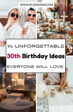 14+ Unforgettable & Unique 30th Birthday Ideas For Her - Dirty Thirty Done Right! Unique 30th Birthday Ideas, 20s Party, High Tea Party, Birthday Ideas For Her