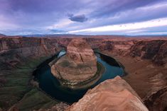 a river in the middle of a canyon