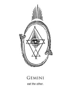 the cover art for gemini's album eat the other, which features an all seeing eye