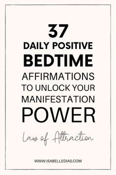 Law of Attraction: 37 Daily positive bedtime affirmations to unlock your manifestation! Life changing affirmations for powerful healing during your sleep, it's time to learn the best affirmations on positivity for women. #affirmations #lawofattraction #inspiration #thesecret Bedtime Affirmations, Benefits Of Meditation, Universal Power, Affirmations For Women, Manifest Your Dreams, Meditation Benefits, Daily Positive Affirmations, Success Affirmations