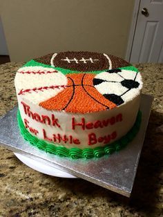 a birthday cake for a little boy with a basketball on it