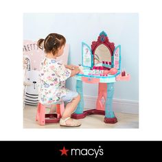 in stock Girls Vanity Table, Three Princesses, Kids Vanity Set, Girls Dressing Table, Kids Dressing Table, Princess Mirror, Girls Vanity, Vanity Makeup Table, Magical Princess